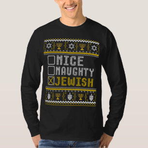 Jewish Funny Christmas Pajama Hanukkah Jewish Chan T-Shirt