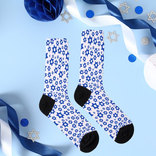 Jewish Gift Blue Star von David, Stand with Israel Socken (Von Creator hochgeladen)