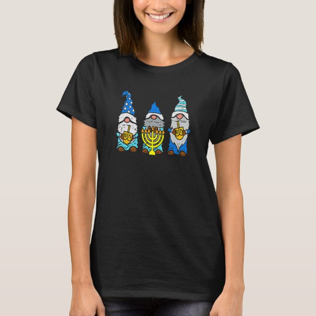 Jewish Gnomes Menorah Hanukkah Pajamas Chanukah PJ T-Shirt (Vorderseite)