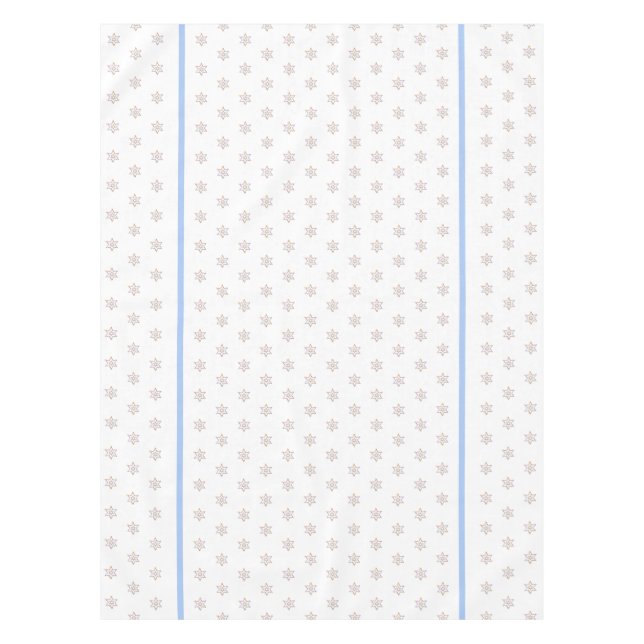 Jewish Holiday Tablecloth Stars & Pale Blue Edding Tischdecke (Vorderseite)