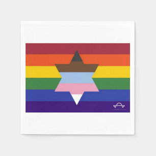 Jewish Include Pride Flag Napkins Serviette