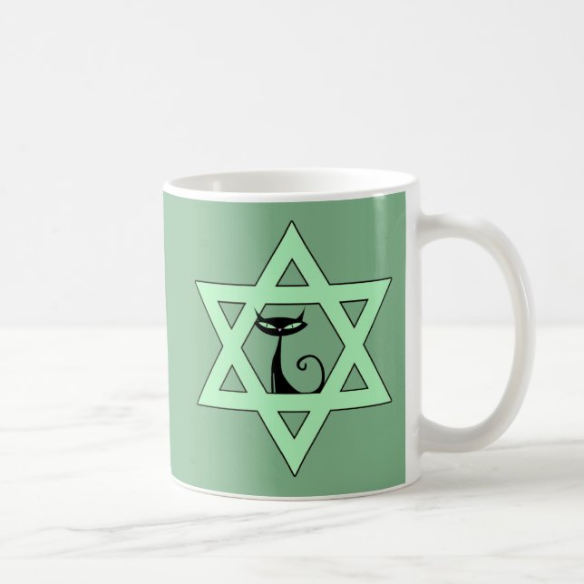 Jewish Kitty Cat Star von David Kaffeetasse (Rechts)