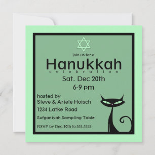 Jewish Kitty Star von David Hanukkah Einladung