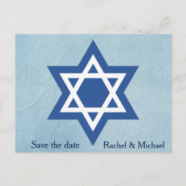 Jewish Save the Date Star von David Ankündigungspostkarte