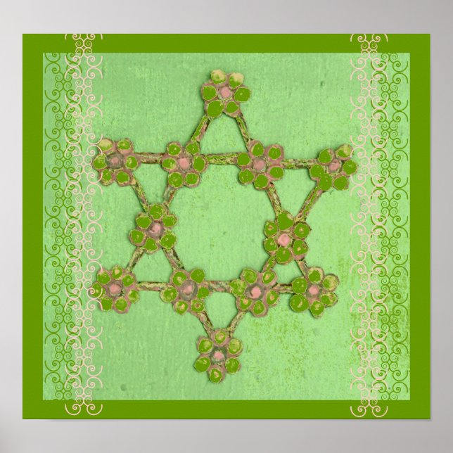 Jewish Star Judaika Fine Art Poster (Vorne)