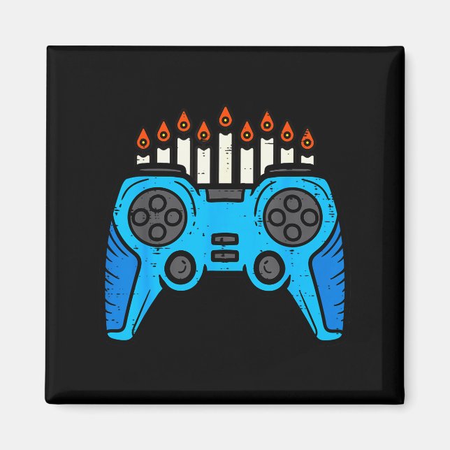 Jewish Video Game Gamer Hanukkah Chanukah Men Boy  Magnet (Vorne)