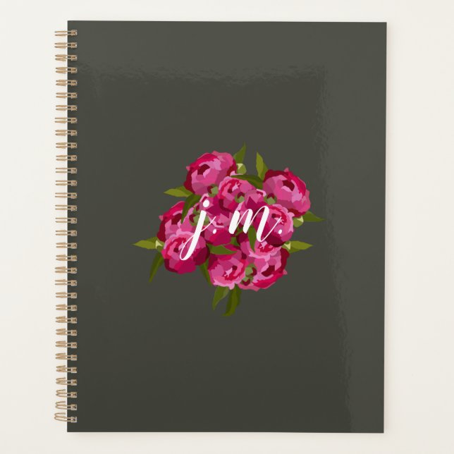 Jewl Tone Peony Personalisiert Planner Planer (Vorderseite)