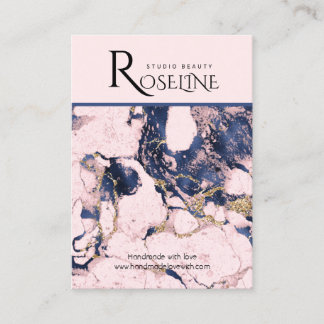 Jewlery Display für Marmormor mit rosa Edelstahl Visitenkarte