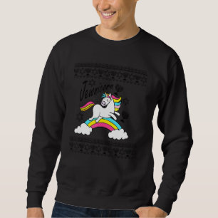 Jewnicorn Ugly Sweater Unicorn Jüdische Hanukkah Sweatshirt