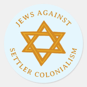 JEWS GEGEN KOLONIALISMUS STAR Political Runder Aufkleber