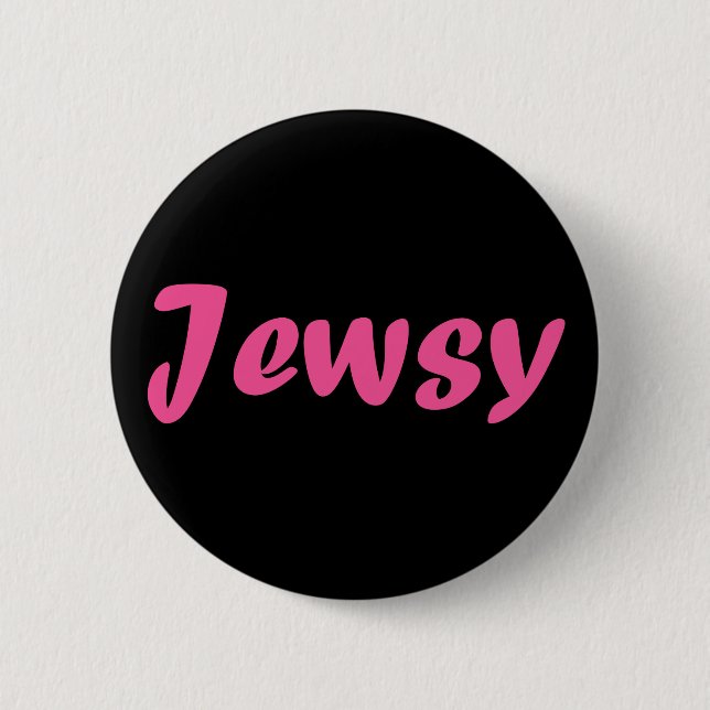 Jewsy (wie in "saftigem") button (Vorderseite)