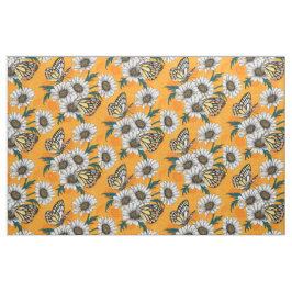 Jezebel-Schmetterlinge und dunkle Blume Stoff