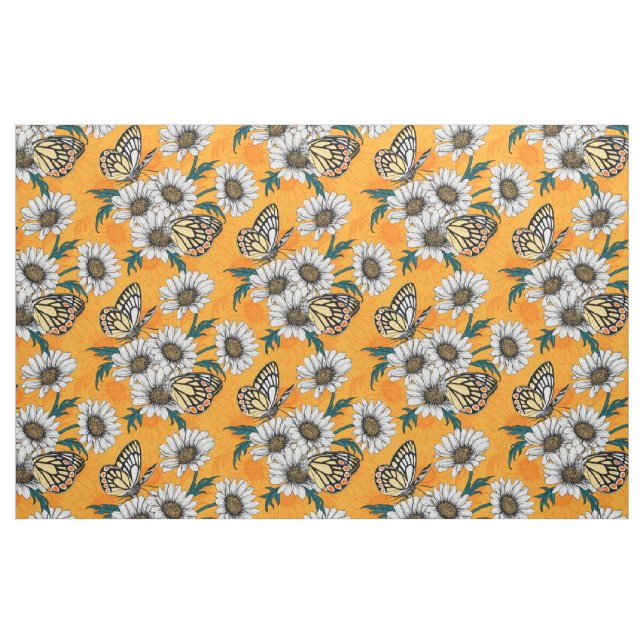 Jezebel-Schmetterlinge und dunkle Blume Stoff (Fat Quarter (45,7 x 55,9 cm))