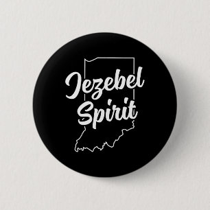 Jezebel Spirit Funny Indiana Pride Blue Dot in A R Button