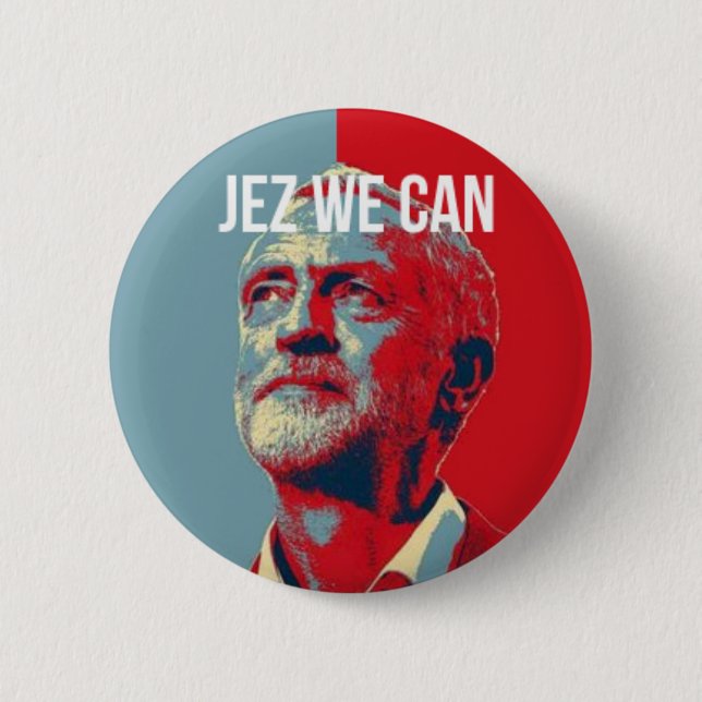 #JezWeCan - Jeremy Corbyn 4 P.M.-Abzeichen Button (Vorderseite)