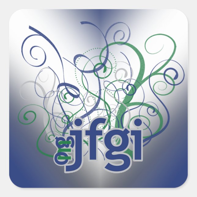 JFGI QUADRATISCHER AUFKLEBER (Vorderseite)