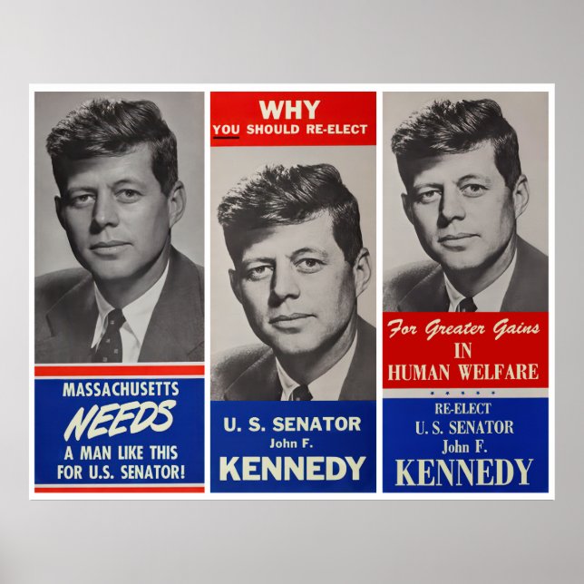 JFK 1958 SENATE CAMPAIGN POSTER (Vorne)