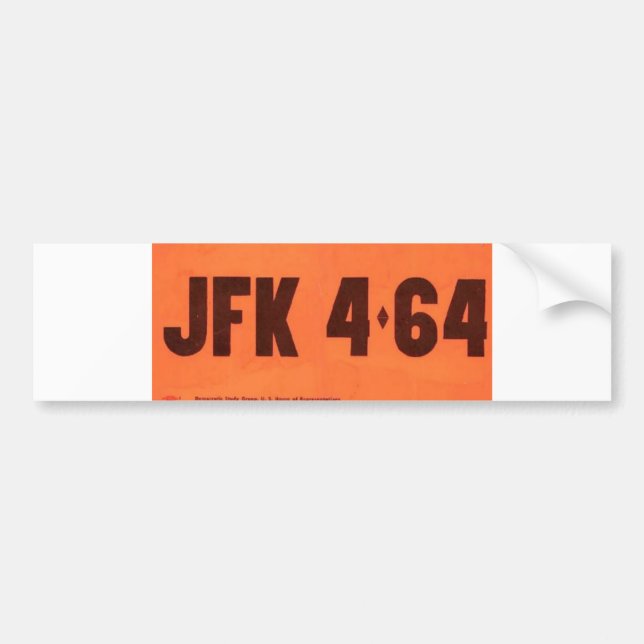 JFK 464 License Style Autoaufkleber (Vorne)