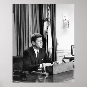 JFK adressiert die Nation Poster