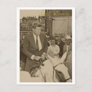 JFK beim Reiten Postkarte