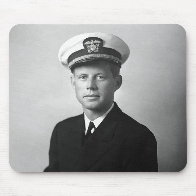 JFK, das seine Marine-Uniform trägt Mousepad (Vorne)