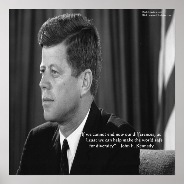 JFK Differenzen/Diversity Quote Poster (Vorne)