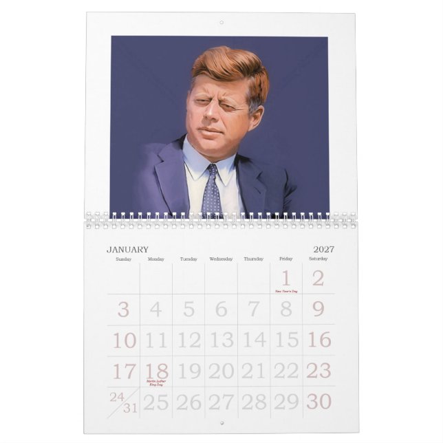 JFK ERINNERTE SICH 1963 - AN 2013 KALENDER (Jan 2027)