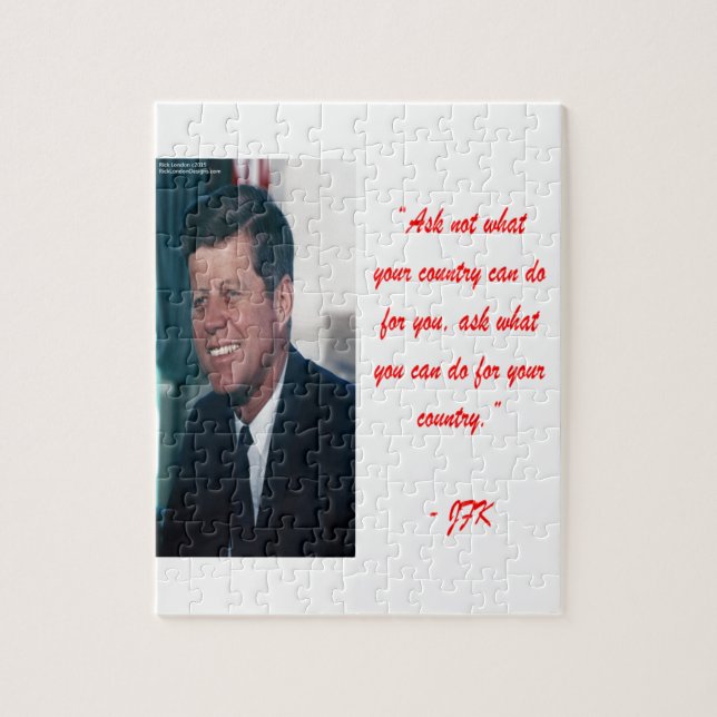 JFK & Frag ohne Kostenvoranschlag Puzzle (Vertikal)