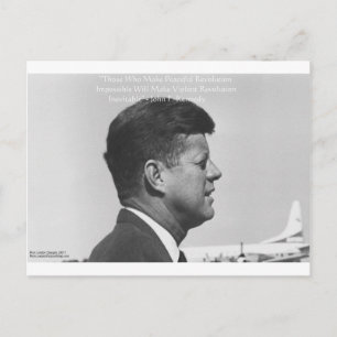 JFK "Friedliche Revolution" Zitat Geschenkkarten & Postkarte