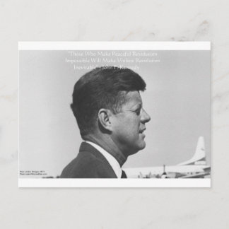 JFK "Friedliche Revolution" Zitat Geschenkkarten & Postkarte