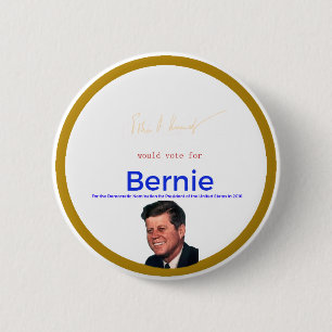 JFK für Bernie-Sandpapierschleifmaschinen Button