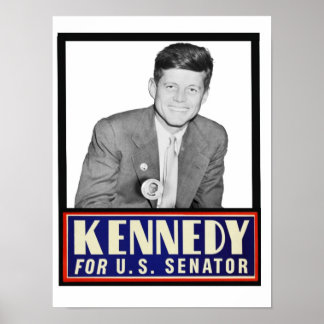 JFK für den US-Senator Poster