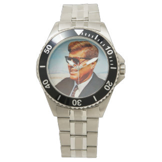 JFK in der Lebensfarbe Armbanduhr
