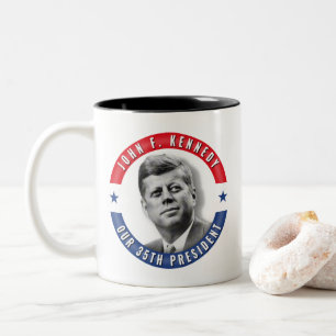 JFK John F. Kennedy 35. Denkmal Präsidenten-POTUS Zweifarbige Tasse