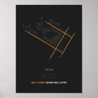 JFK - John F. Kennedy Airport Runway Diagramm