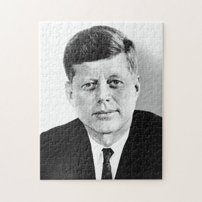 JFK John F. Kennedy Black & White Puzzle (Vertikal)