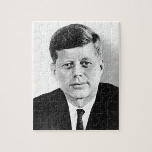 JFK John F. Kennedy Black & White Puzzle