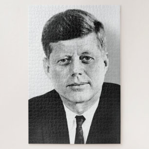 JFK John F. Kennedy Black & White Puzzle