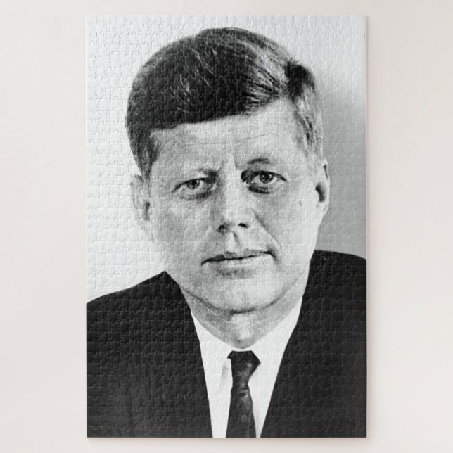 JFK John F. Kennedy Black & White Puzzle (Vertikal)