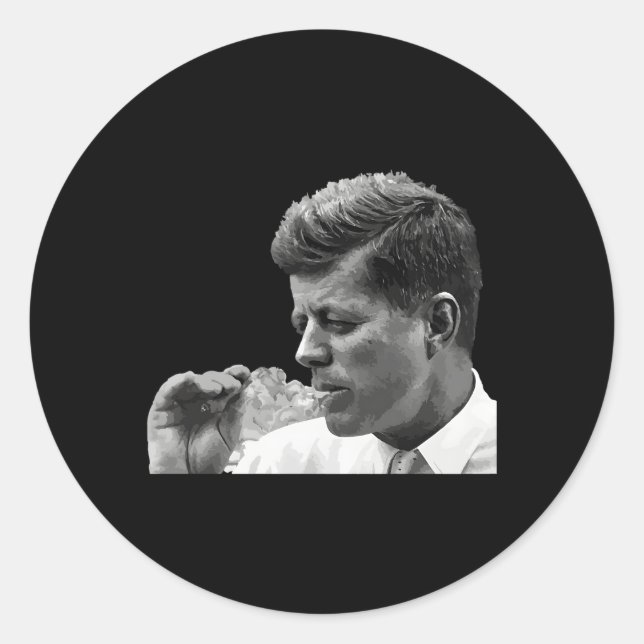 Jfk John F Kennedy Cigar Raucher Runder Aufkleber (Vorderseite)