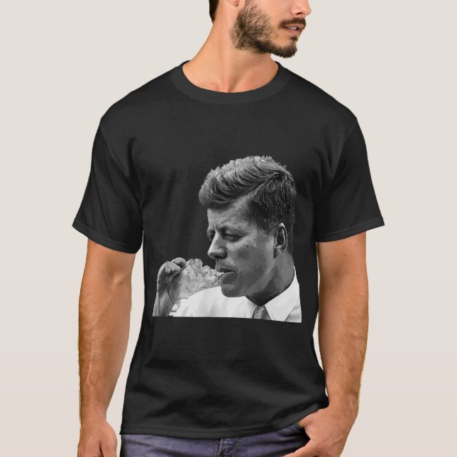 JFK John F Kennedy Cigar Raucher T-Shirt (Vorderseite)