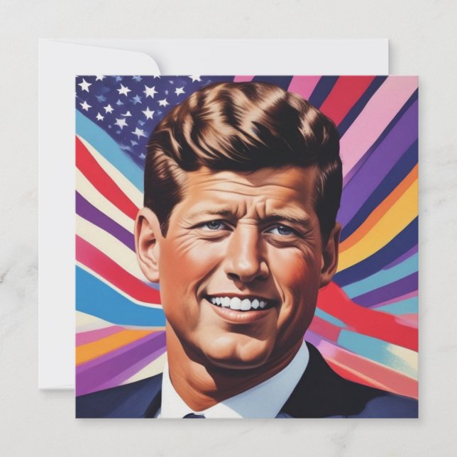 JFK John F. Kennedy Motivierend Card (Vorderseite)