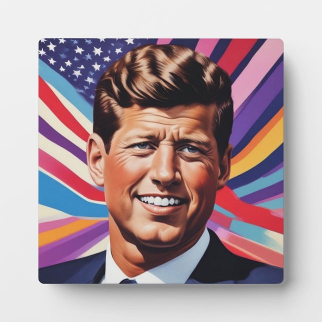 JFK John F. Kennedy Motivierend Inspiration Fotoplatte (Vorderseite)