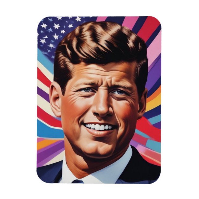 JFK John F. Kennedy Motivierend Inspiration Magnet (Vertikal)