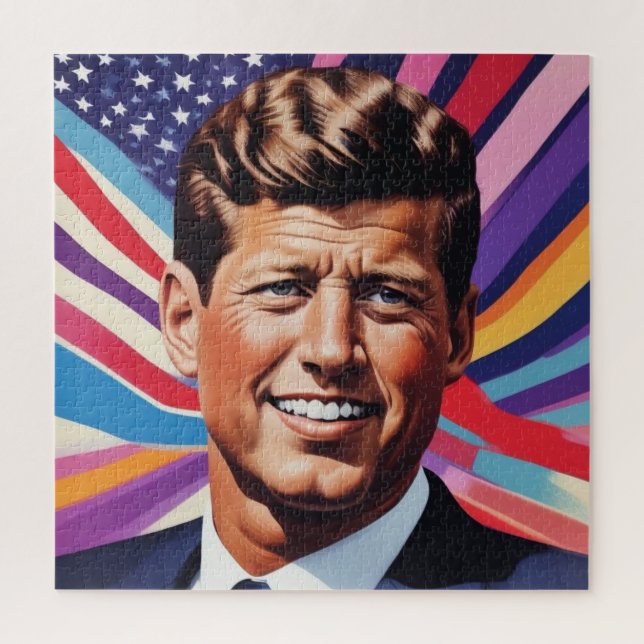 JFK John F. Kennedy Motivierend Inspiration Puzzle (Vertikal)
