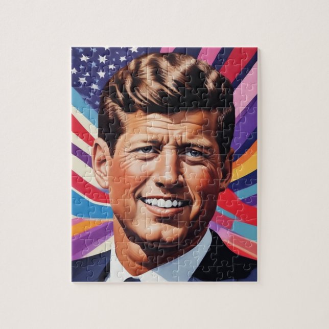 JFK John F. Kennedy Motivierend Inspiration Puzzle (Vertikal)