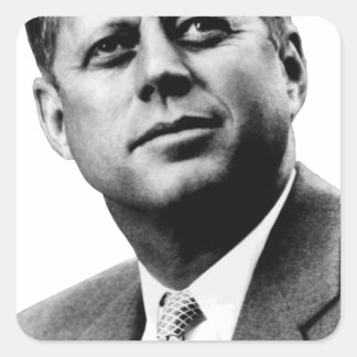 JFK - John F. Kennedy Quadratischer Aufkleber