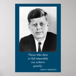 JFK John F. Kennedy Quote Erfolgsmotivation Poster