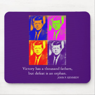 JFK John F. Kennedy Quote Sieg Mousepad