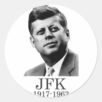 JFK - John F. Kennedy Runder Aufkleber